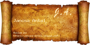 Jancsa Antal névjegykártya